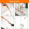 5Pcs 51cm PP Sewer Dredging Hook Sink Pipe Washbasin Bathroom Drain Dredging Tool
