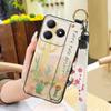 Soft Case Back Cover Phone Case For Realme C63 4G/C61 4G Wrist Strap Lanyard Protective Wristband Oil Painting Anti-dust