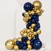 Набор из 101 шикарного темно-синего и золотого шара. Легкая установка для свадеб, детских праздников, вечеринок. Без электричества. Идеальный декор, фотофон.