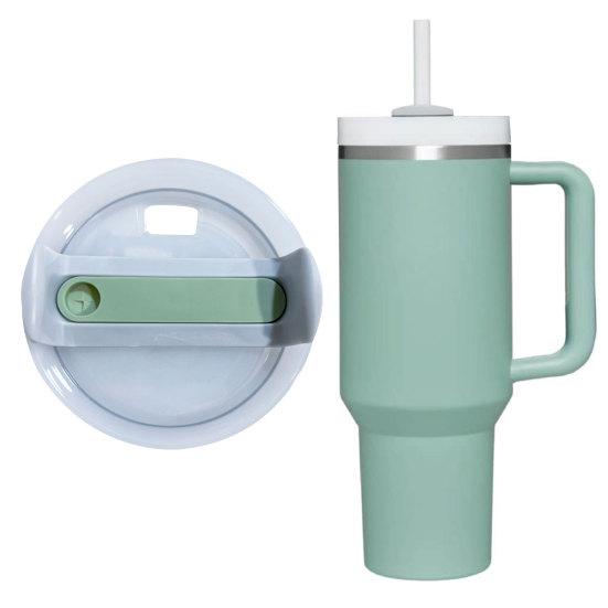 Крышка стакана на 40 унций, герметичная крышка для стакана, устойчивая к брызгам, отверстие для соломы, тонкая крышка стакана, сменный аксессуар для чашки