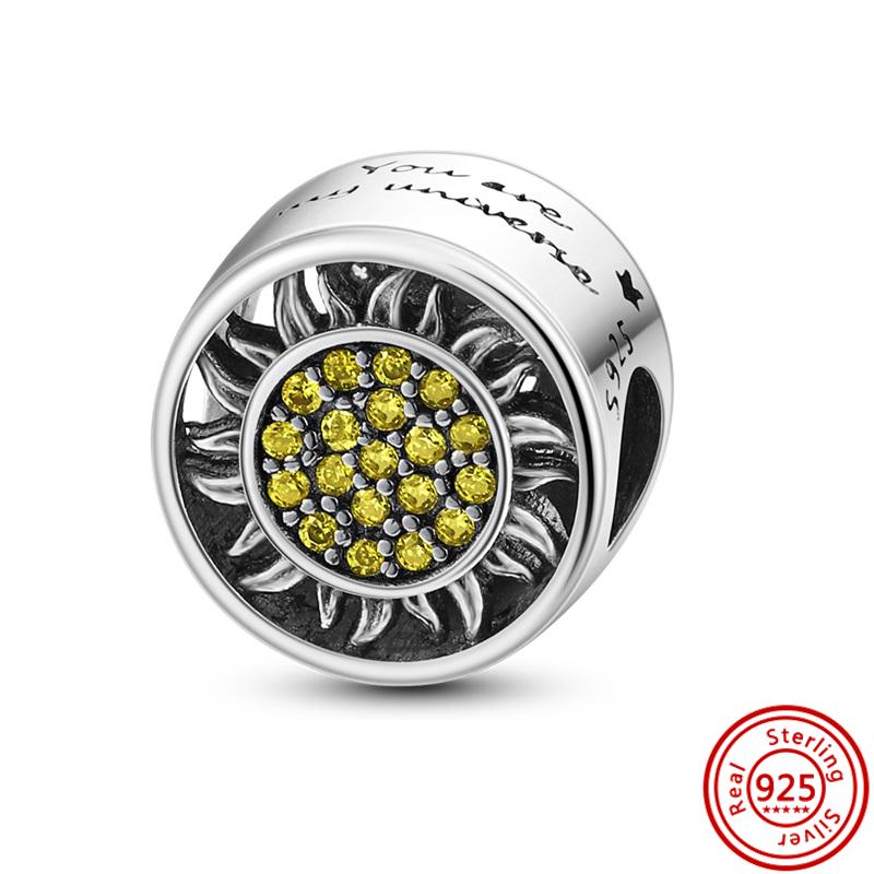 S925 серебро бабочка цветок сердце четырехлистный клевер навсегда любовь бусины подходят оригинальные подвески браслет ювелирные изделия