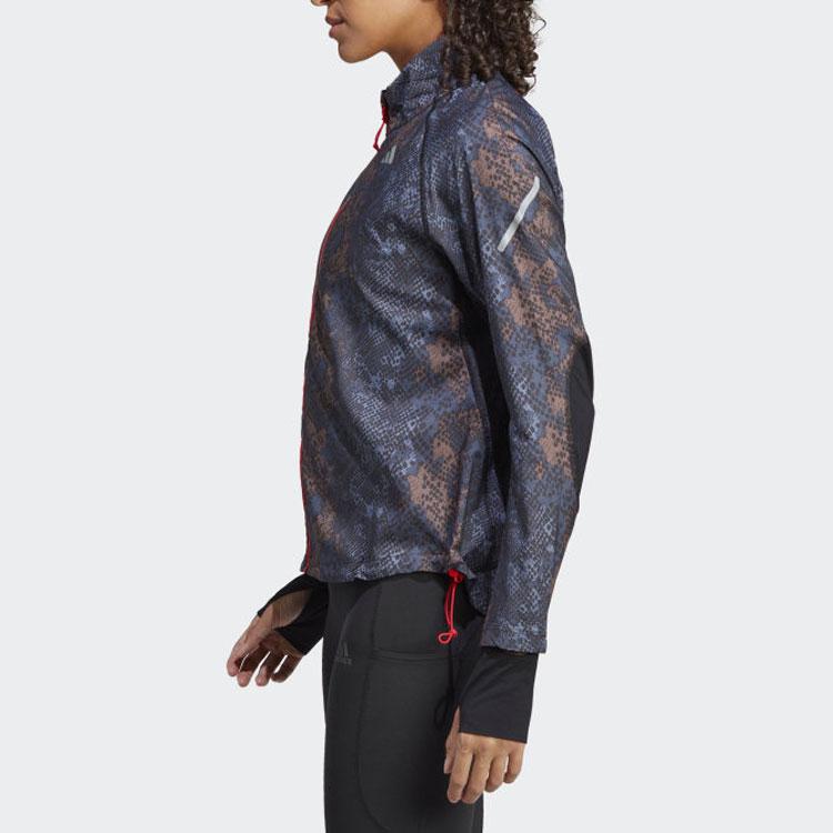 Adidas Куртка с логотипом и воротником-стойкой, женская, черная HR5718