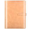 SYOUGO A5 System Leather Schedule Notepad Cover with Card A5 Business Office Khaki Planner, 6-Ring Organizer, Book, Refills, Storage, Notebook,