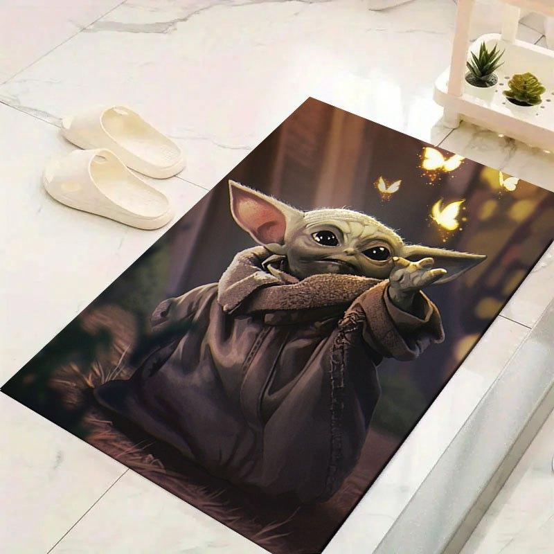 1pc Star wars Yoda Pattern Carpet Area Rug Non-slip Carpet Hand Washable Floor Mat Suitable For Living Room Bedroom Home Decor Room Decor Ch