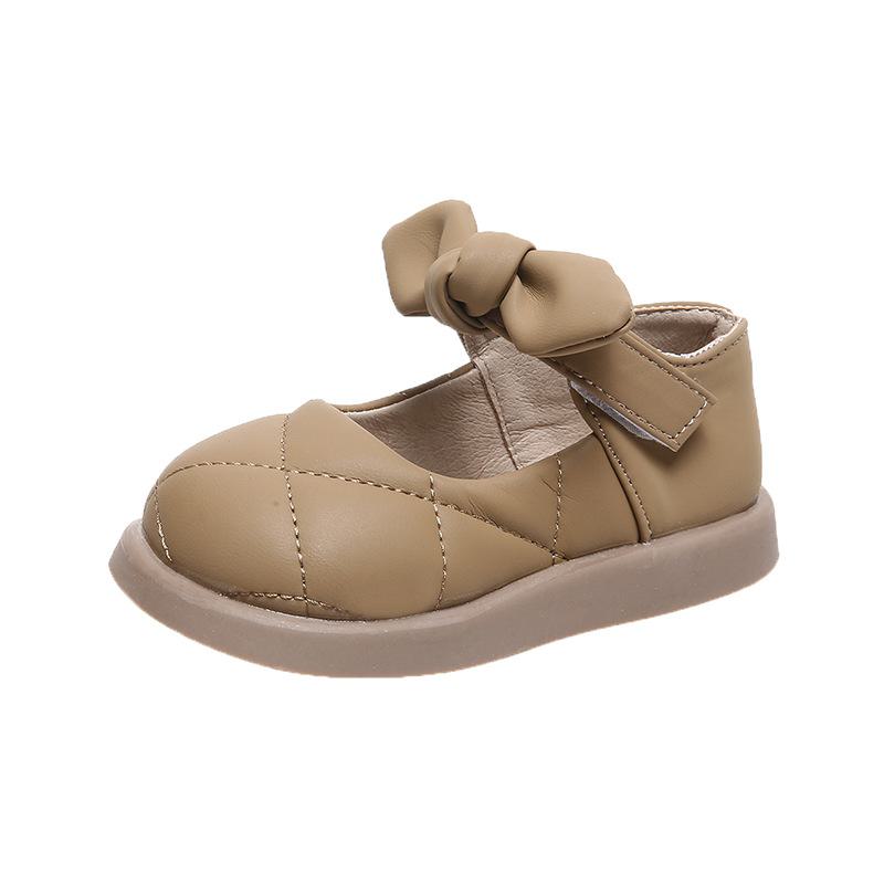 Кожаные туфли в стиле принцессы для девочек от 1 до 3 лет, дышащая и модная детская обувь