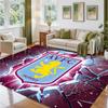 Aston Villa Football Design Crystal Velvet Rug Soft Decorative Mat for Bedroom Entrance