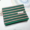 New Striped Knitted Scarf for Women In Winter High End Versatile and Cute Woolen Small Scarf Men's Neck Protector Warm Korean Version