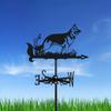 Animal Metal Weather Vane, Vintage, Black Dog Weathervane Wind Direction Indicator for
