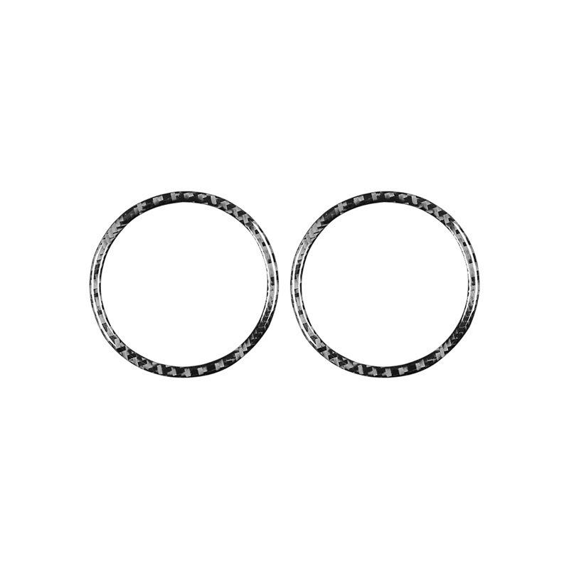 Для Mazda 3 2004-2009 Аксессуары Углеродное волокно Панель приборов автомобиля Левый Правый Вентиляционное отверстие Декоративная наклейка Рамка кольца