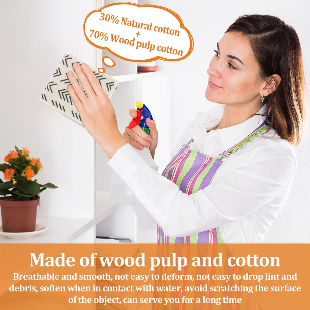 8/12 шт. Кухонные полотенца для посуды Шведские салфетки для посуды Высокоабсорбирующие губки Многоразовые полотенца для посуды Нецарапающие тряпки для посуды