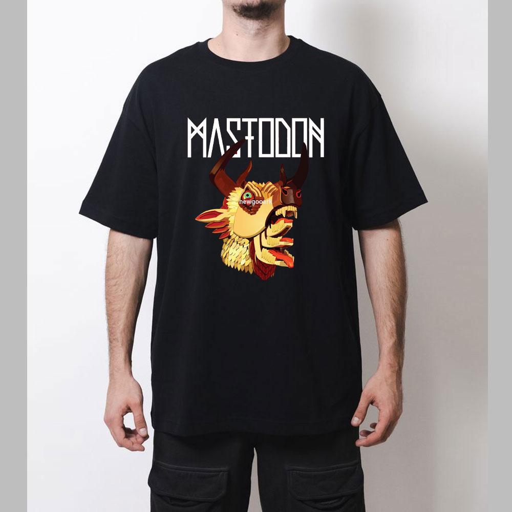 Vintage Heavy Metal Band Mastodons TShirts Woman Man Cotton Graphic Roundneck Shortsleeved Fan Gift Shirt Gothic Streetwear