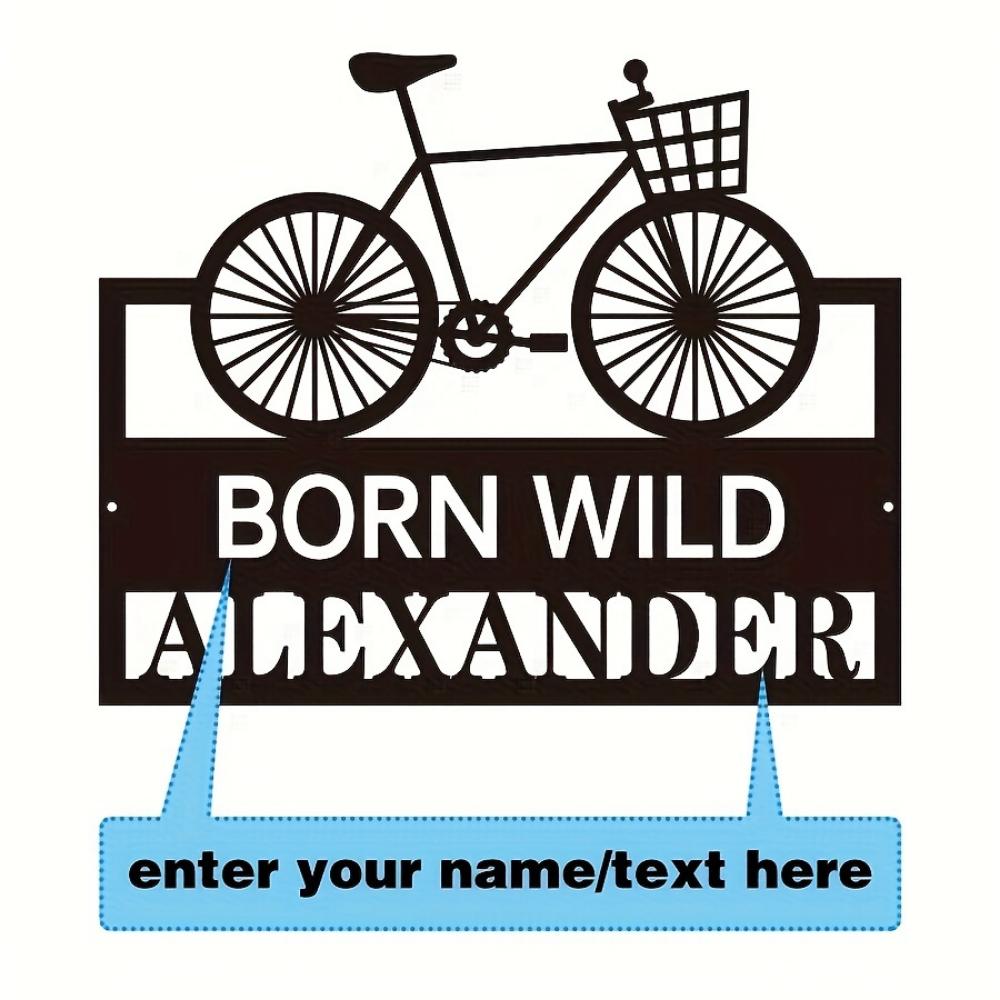 Metal Bike Wall Art Decor Cycling Gift for Man Cave Garage