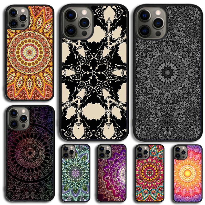 Mandala Flower Totem Phone Case For iPhone 17 Air 16 15 14 13 12 11 Pro Max Plus Max Cover Shell