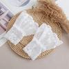 Flower Lace Fake Cuffs Pleated Horn Cuffs Decoration Gift False Cuff Sleeve  Photo Prop