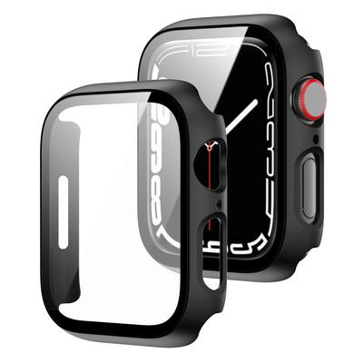 Закаленное стекло+крышка для Apple Watch Case 45 мм 41 мм 44 мм 40 мм 42 мм Защитная пленка для экрана Apple Watch Accessories Serie 9 4 5 6 SE 7 8