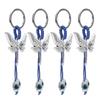4 шт. брелок для ключей «Стрекоза сглаза» синяя веревка плетеный сплав винтажный брелок для ключей «Стрекоза сглаза» сумка