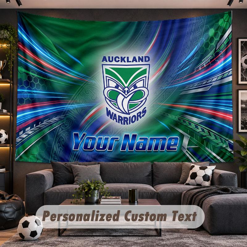 Wall Hanging Tapestry Custom NameWigan Warriors Pattern Personalized Printed Fabric Wall Decor