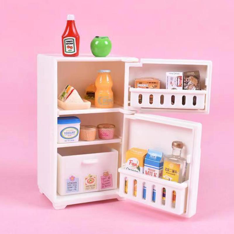 3D Симпатичная Мини-модель холодильника, украшение, наклейка на холодильник, домашняя коллекция, подарок с деталями для еды, забавная наклейка с сообщением