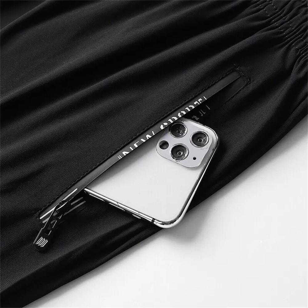 Мужские летние спортивные брюки, подходящие для пробежек, повседневные повседневные быстросохнущие крутые брюки для похудения, большие размеры, приятная для кожи ткань