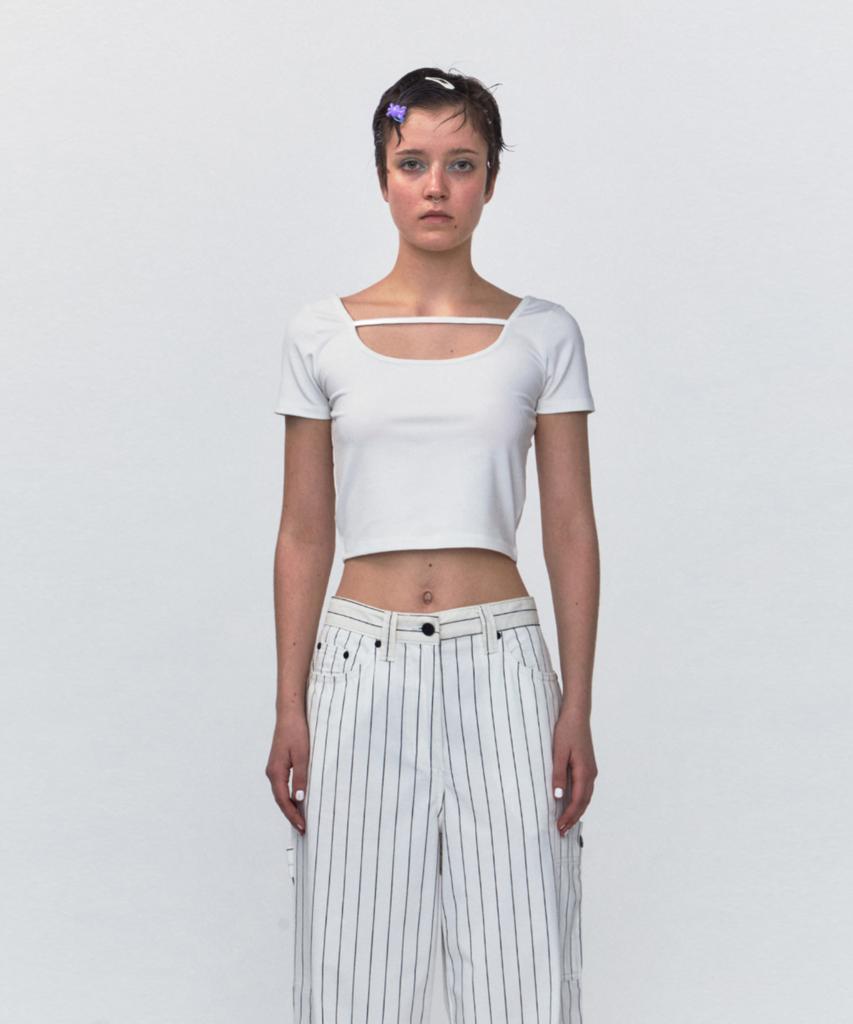 REST&RECREATION Rr Strap Crop Top_White