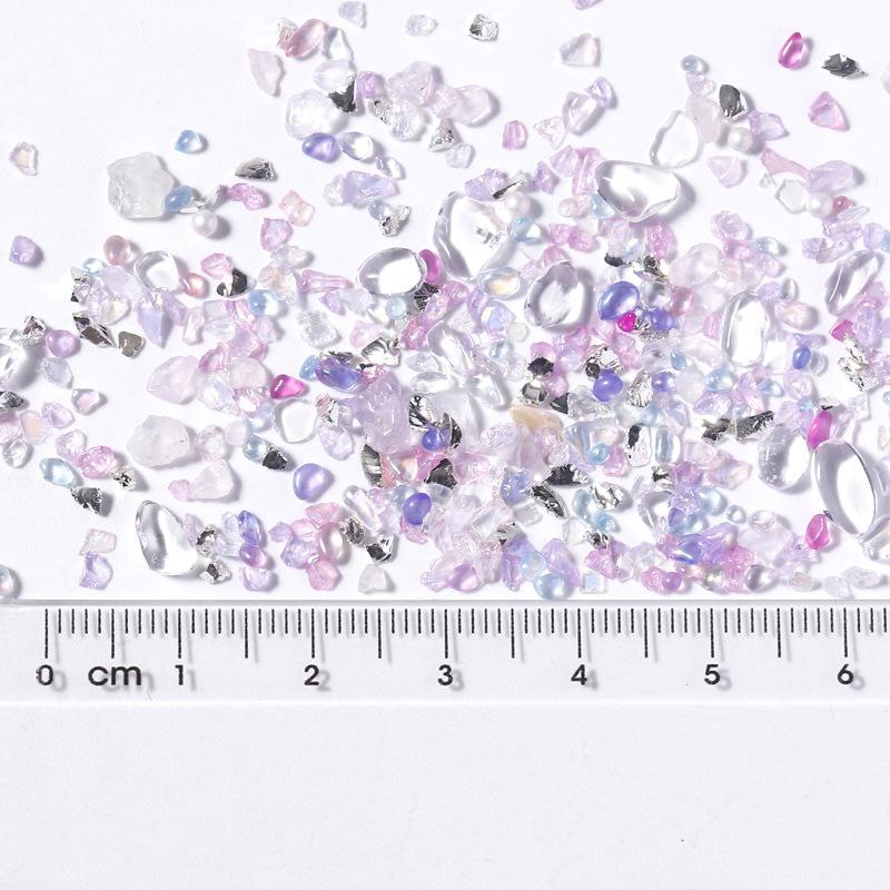 1 Pack Irregular Nail Crystal Gravel Glass Crushed Stones Jade For Nails Decoration Accessories Parts Manicure Rhinestone Charms
