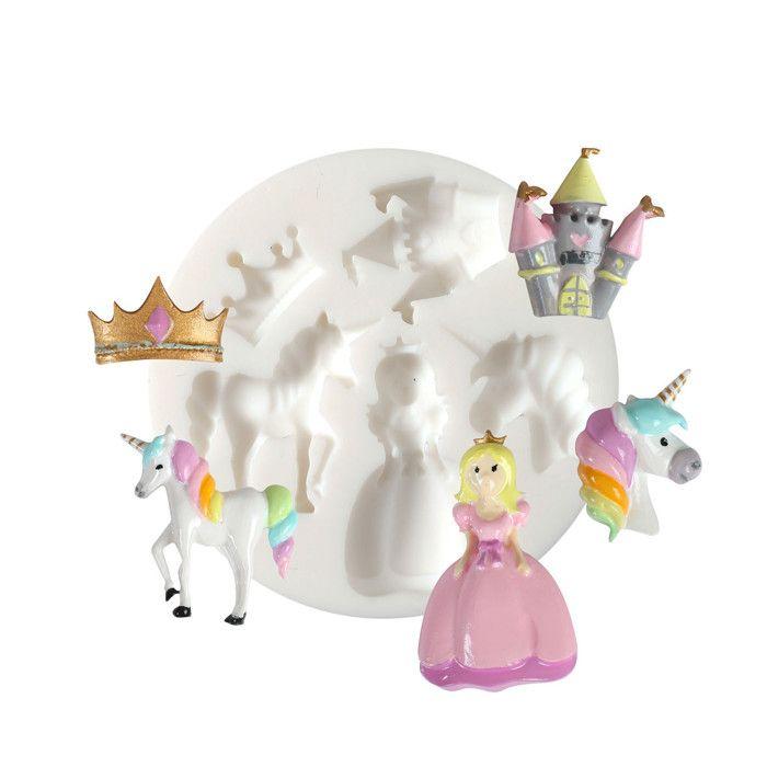 Graine Créative - Moule en silicone (mini) Licorne Princesse