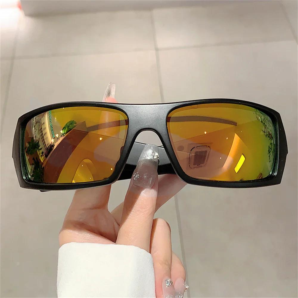 Rectangular Around Frame Sunglasses Men Outdoor Driving Cycling Eyepiece Women  Sun Glasses Anti Uv400 Shades