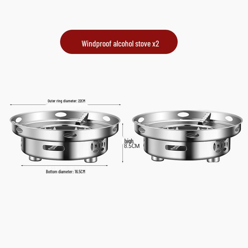 Сухой горшок-плита из нержавеющей стали: Компактная жаровня (хот-пот) на спирту для домашнего и коммерческого использования