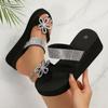 Fashion Summer Sandals Women Rhinestone  Bohemian Style Casual Beach Shoes Wedges Slippers Female Flip Flops