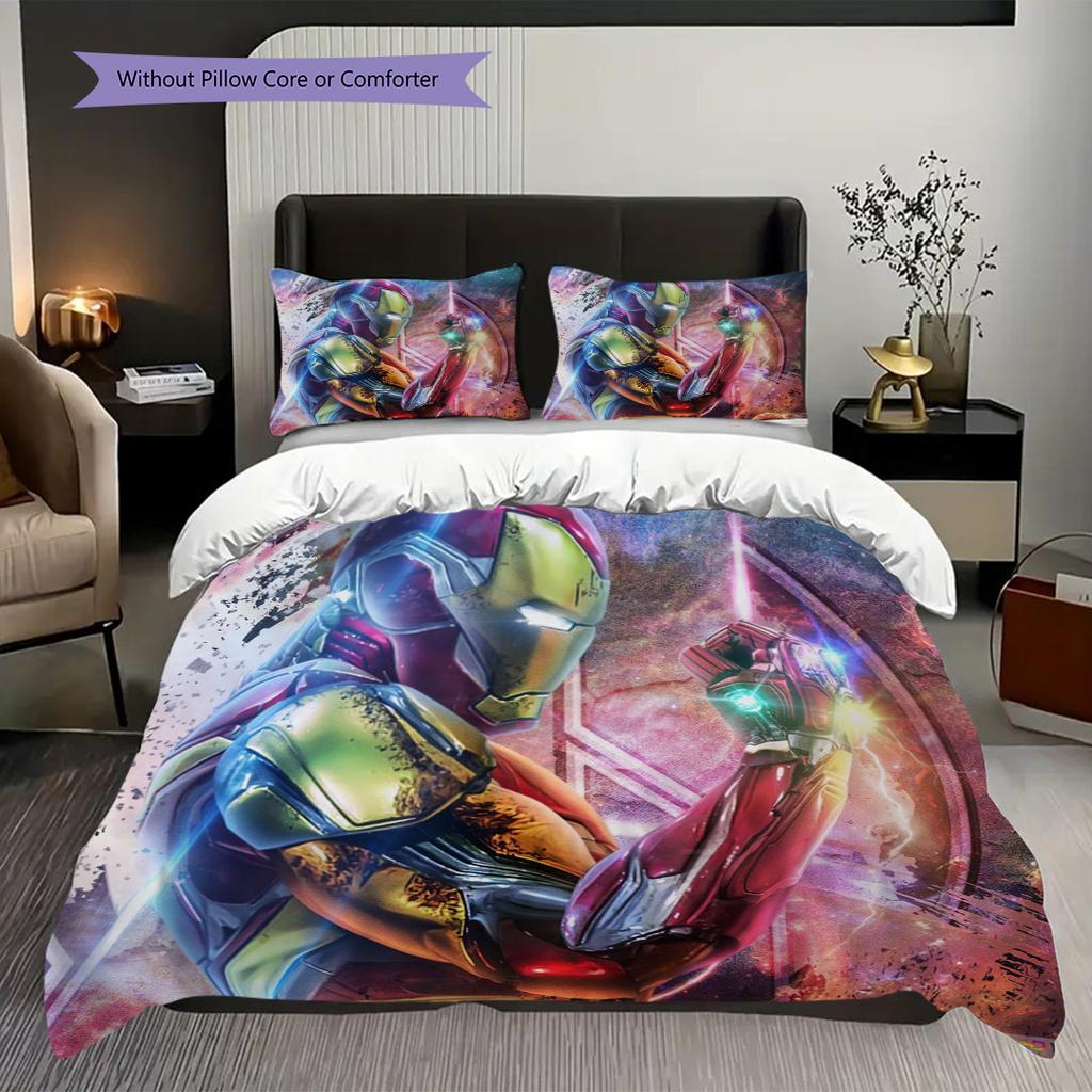 Iron Man Ultimate Suitup Threepiece Set 1 Duvet Cover 2 Pillowcase Without Core Duvet Cover And Pillowcase Bedding Set