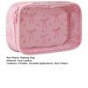 Розовая косметичка с бантом, портативный косметический органайзер с прозрачным окошком, на молнии, для путешествий, командировок, отпуска