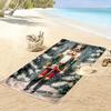 Regal nutcracker amidst snow Print beach towel, quick drying, suitable for travel, outdoor sports, jogging, the beach and swimming, gift