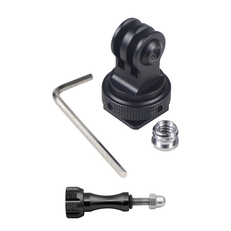 For Go Pro 13 Accessories Tripod Monopod Mount Screw with 1/4'' Hot Shoe Adapter for GoPro 12 11 10 9 8 7 DJI Action 3 4 Camera