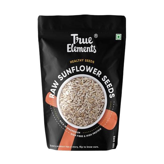 True Elements Сырые семена подсолнечника 150 г - Семена подсолнечника для еды
