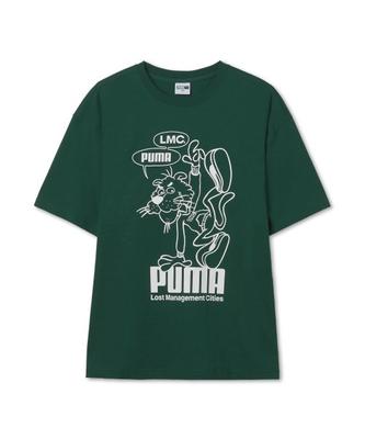 Puma Футболка с коротким рукавом с принтом Puma X LMC, зеленая 940067 03