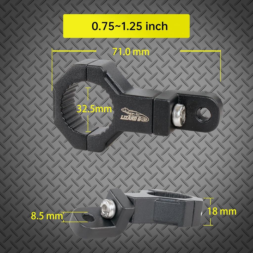 0.75 To 1.25" Bar Clamps Heavy Duty For UTV/ATV/Snowmobile/Motorcycle/Scooter Handlebar Mount(2Pack)