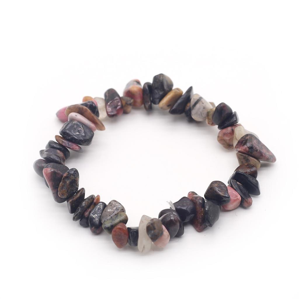 1 шт., браслет из натурального камня, нерегулярный кристалл, аметист, агат, флюорит, синяя бирюза, опал, браслеты для женщин и мужчин, ювелирные изделия 19 см