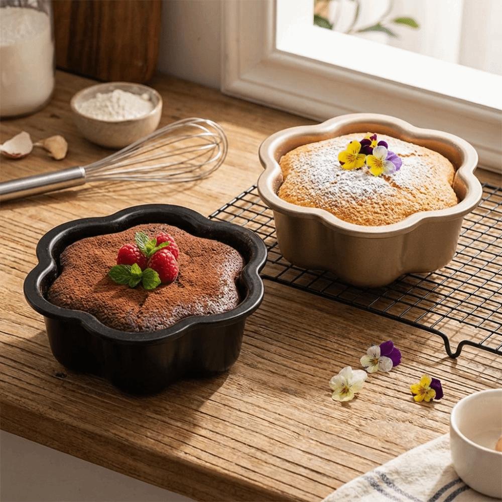 Anti-rust Floral Shape Cake Pan 6/8inch Sponge Cake Mold Non-stick Baking Pan Household