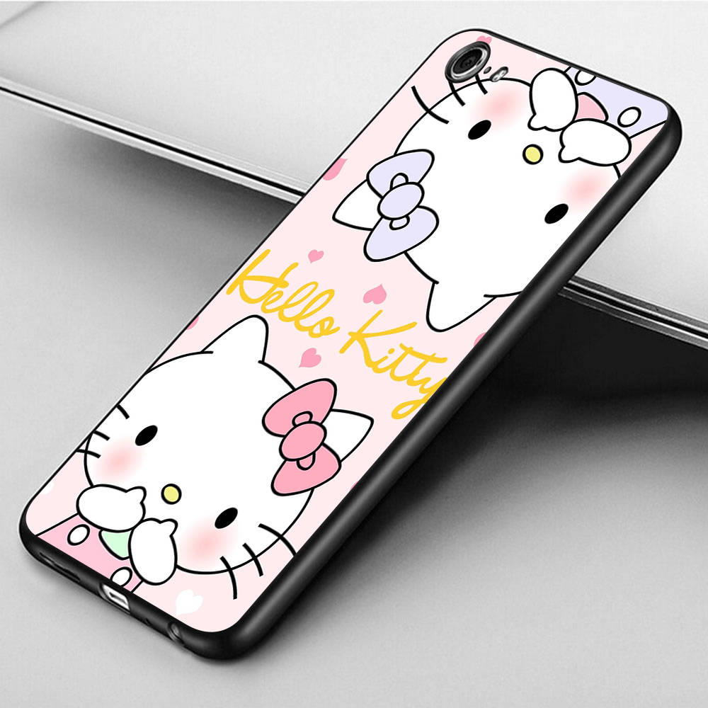 Чехол KT59 Hello Kitty Girl для Samsung A04 A14 A23 A34 A54 M23 M33 M52 M53 Realme 10 9 C30S C35 C55 VIVO Y02S Y21 Y33S Y51 X80 Pro, прозрачный чехол