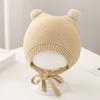 3-24 Months Wool Ball Baby Winter Hats Soft Bonnet Cap Fashion Newborn Ear Protection Cap  Infant