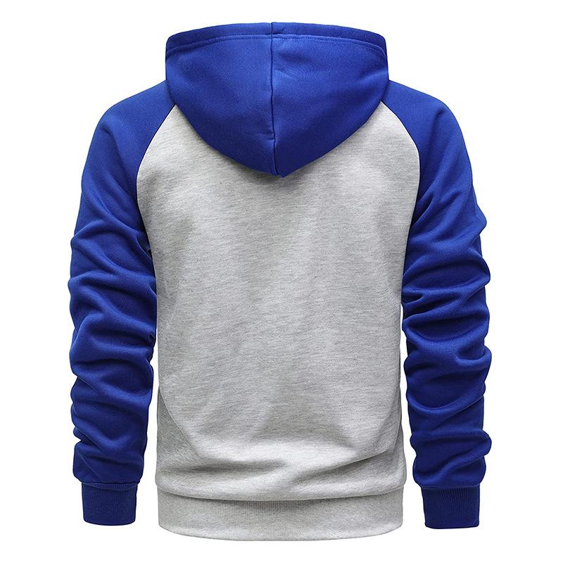 Men's Raglan Sleeve Zipper Hoodies Loose Sportwear Sweatshirts Hoodies Men's Jackets