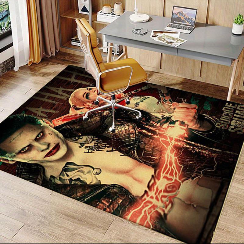 1pc Joker Harley Quinn Carpet for Playroom Bedroom Living Room Sofa Home Decor,kids Game Area Rug Non-slip Floor Mat Y826167