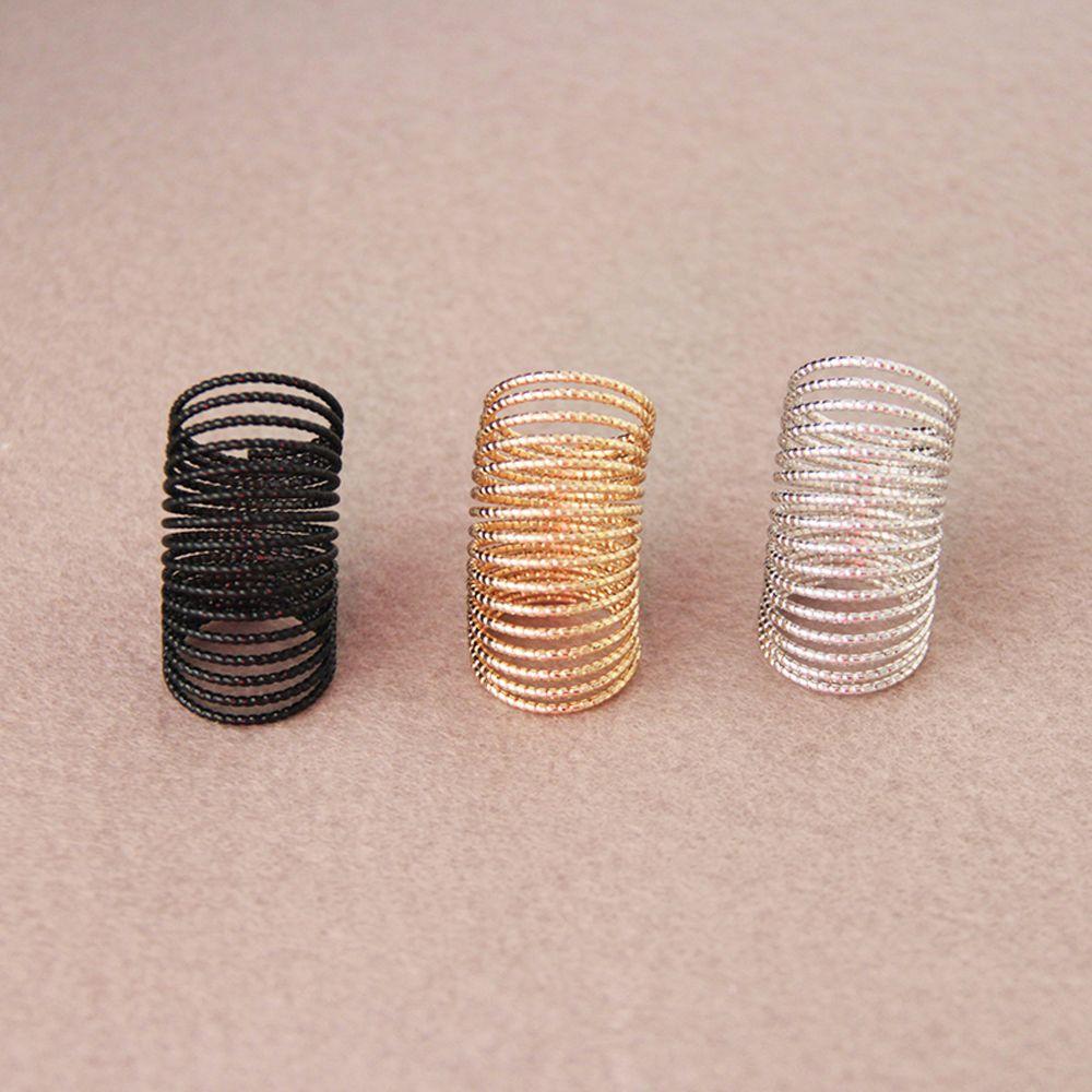 Men Couple Threaded Spring Ring Finger Buckle Korean Style Finger Ring Women Jewelry Accessories