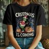 Футболка Creepmas Grinch из плотного хлопка - Унисекс футболка на Хэллоуин и Рождество