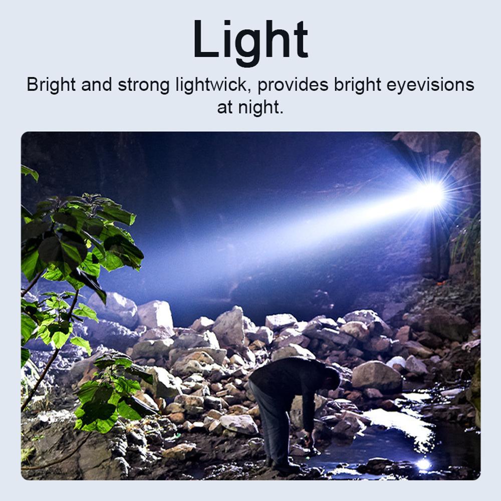 Двойной источник света, портативный фонарик высокой яркости, уличный телескопический светильник с регулируемой фокусировкой