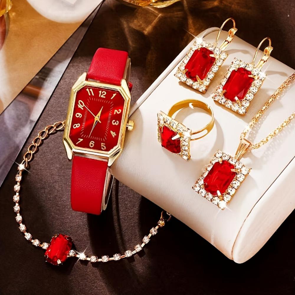 Женский набор Браслет Часы Европейский и американский Горячо продаваемый Цепочный Браслет Часы