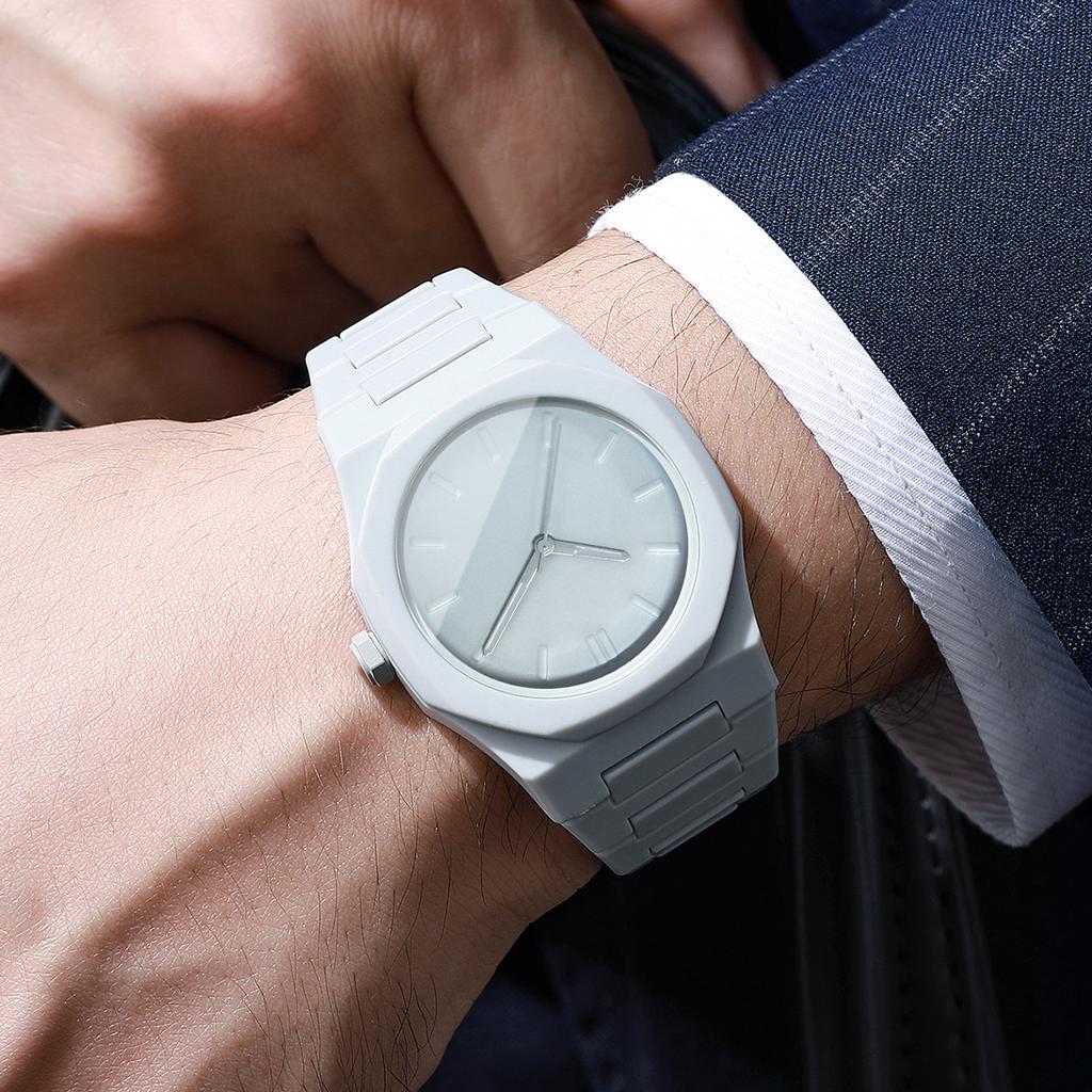 Casual Plastic Band Men Watches Simple Dial Business Wristwatch For Mens Clock Reloj Hombre