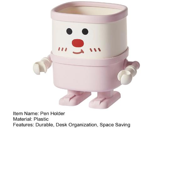 Настольный держатель для ручек, мультяшный стаканчик для хранения карандашей, многофункциональный органайзер для кистей для макияжа для домашнего офиса, школы, класса