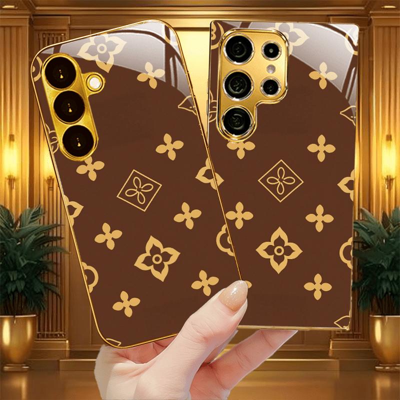 Чехол для телефона с узором из монограмм класса люкс s26 ultra case s25 ultra case стекло для Samsung Galaxy S26 S25 S24 S23 S22FE Ultra Plus