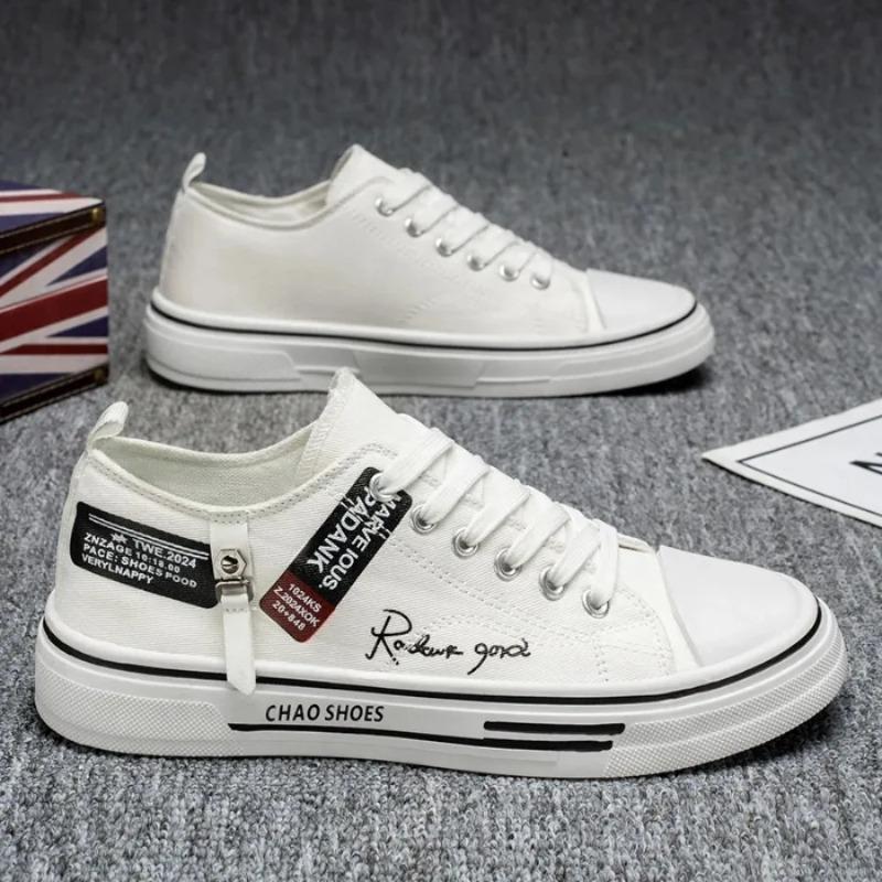 Мужская обувь, Весенняя дышащая тонкая модель, Студенческая спортивная и повседневная обувь на плоской подошве (кеды)